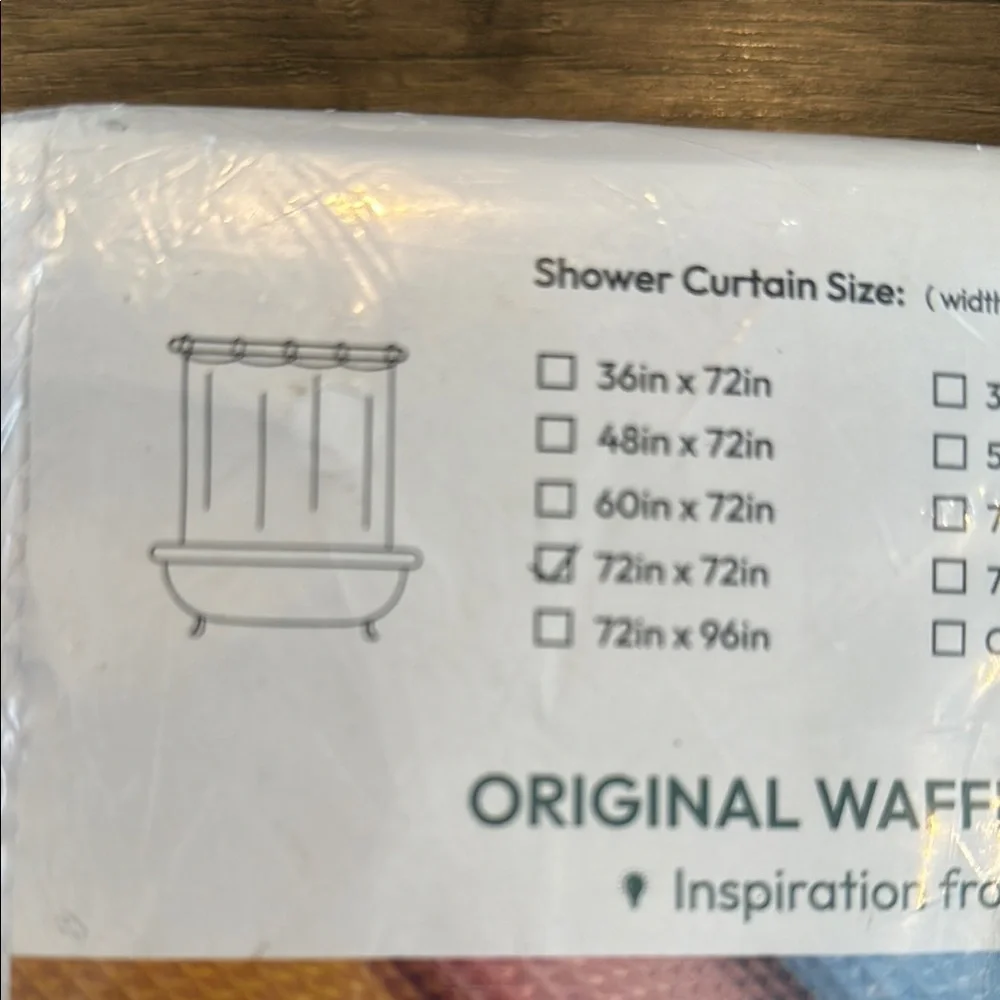 Original Waffle Shower Curtain